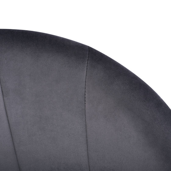 Armchair Bessie HM8699.01 Velvet Grey with metallic frame 60x62x80 cm.