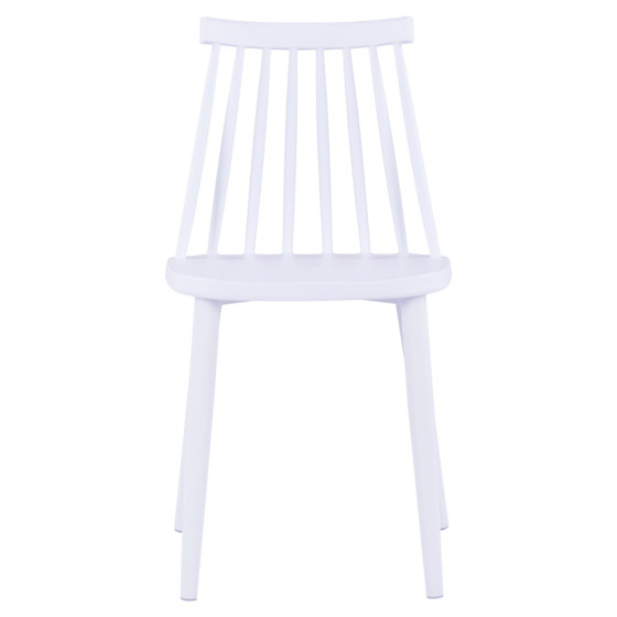 Dining chair HM8052.11 Vanessa White with metallic white legs 43x46,5x82 cm.