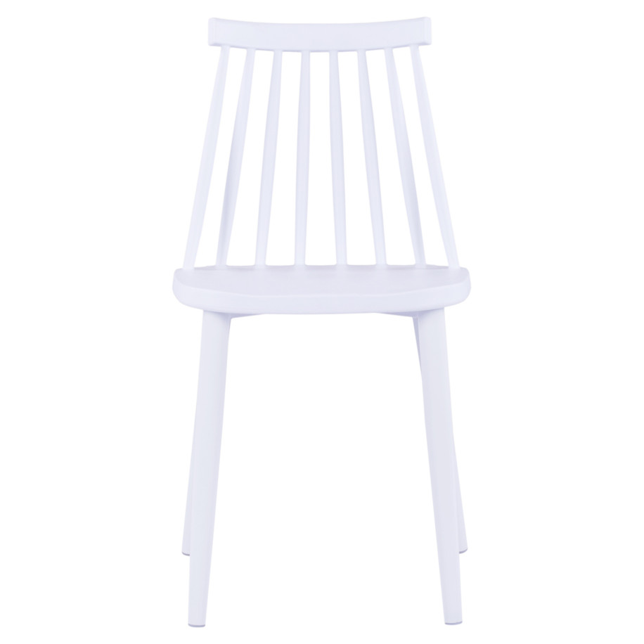 Dining chair HM8052.11 Vanessa White with metallic white legs 43x46,5x82 cm.