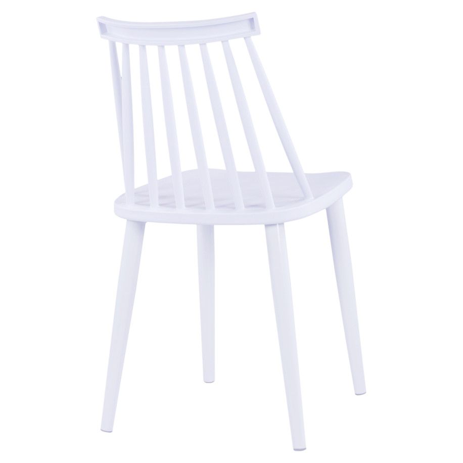 Dining chair HM8052.11 Vanessa White with metallic white legs 43x46,5x82 cm.
