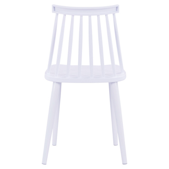 Dining chair HM8052.11 Vanessa White with metallic white legs 43x46,5x82 cm.