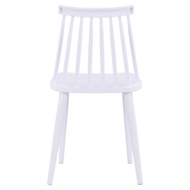 Dining chair HM8052.11 Vanessa White with metallic white legs 43x46,5x82 cm.