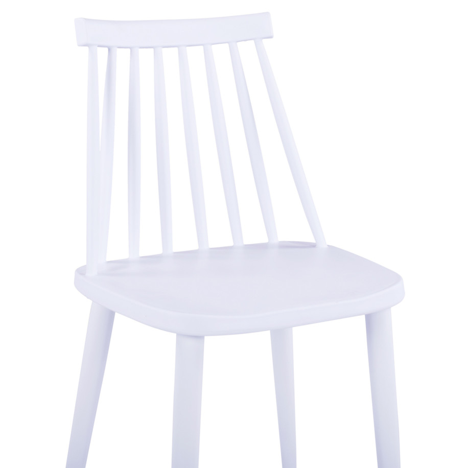 Dining chair HM8052.11 Vanessa White with metallic white legs 43x46,5x82 cm.