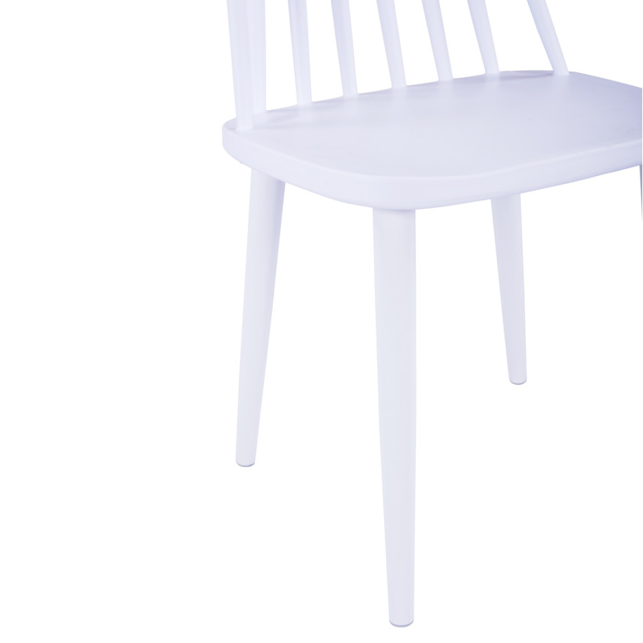Dining chair HM8052.11 Vanessa White with metallic white legs 43x46,5x82 cm.