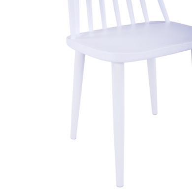 Dining chair HM8052.11 Vanessa White with metallic white legs 43x46,5x82 cm.
