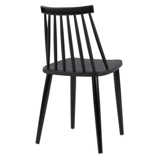 Dining Chair HM8052.12 Vanessa Black with metallic black legs 43x46,5x82 cm.