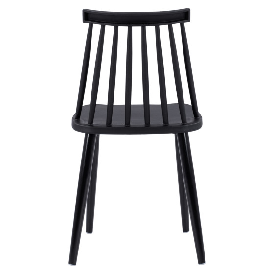 Dining Chair HM8052.12 Vanessa Black with metallic black legs 43x46,5x82 cm.