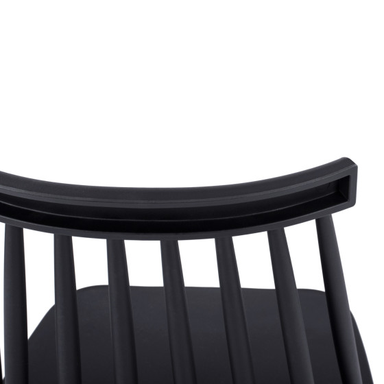 Dining Chair HM8052.12 Vanessa Black with metallic black legs 43x46,5x82 cm.