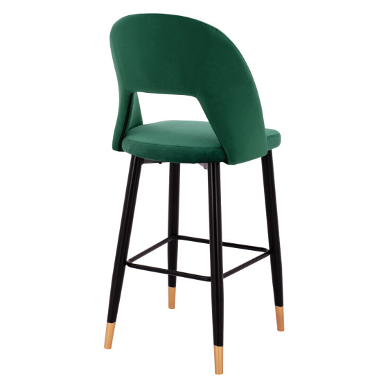 Bar Stool Harper HM8526.03 Velvet Cypress Green with metallic frame 50x51x111cm