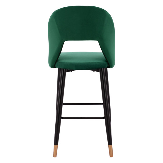 Bar Stool Harper HM8526.03 Velvet Cypress Green with metallic frame 50x51x111cm