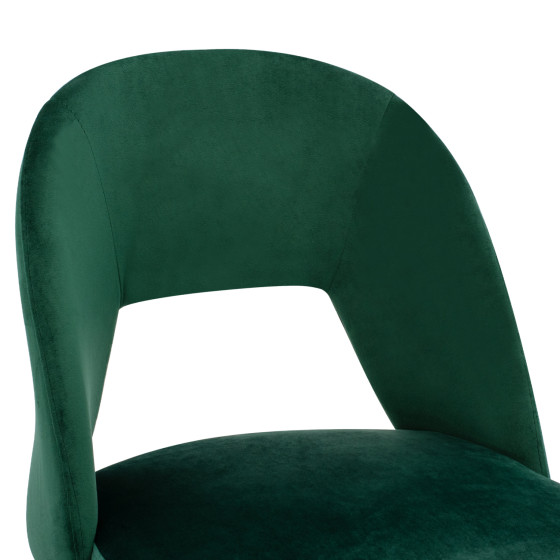 Bar Stool Harper HM8526.03 Velvet Cypress Green with metallic frame 50x51x111cm