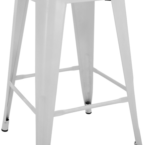 ΣΚΑΜΠΟ ΜΕΣΑΙΟΥ ΥΨΟΥΣ ΜΕΤΑΛΛΙΚΟ MELITA ΜΕ ΠΛΑΤΗ ΣΕ ΛΕΥΚΟ ΜΑΤ HM8574.31 42x42x89,5Υ εκ.