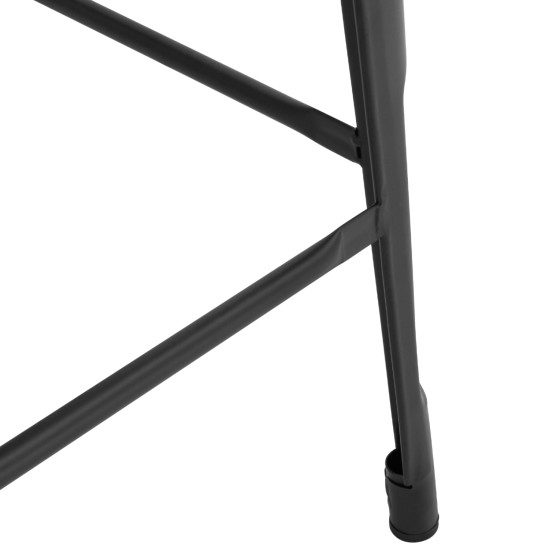 Bar Stool middle height Metalic with back in black matte HM8574.3242x42x89,5cm