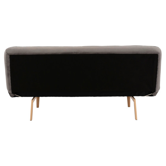 ΚΑΝΑΠΕΣ ΚΡΕΒΑΤΙ 3ΘΕΣΙΟΣ ΑΠΟ ΒΕΛΟΥΔΟ ΓΚΡΙ HM3168.01 193Χ85Χ88Υ εκ.