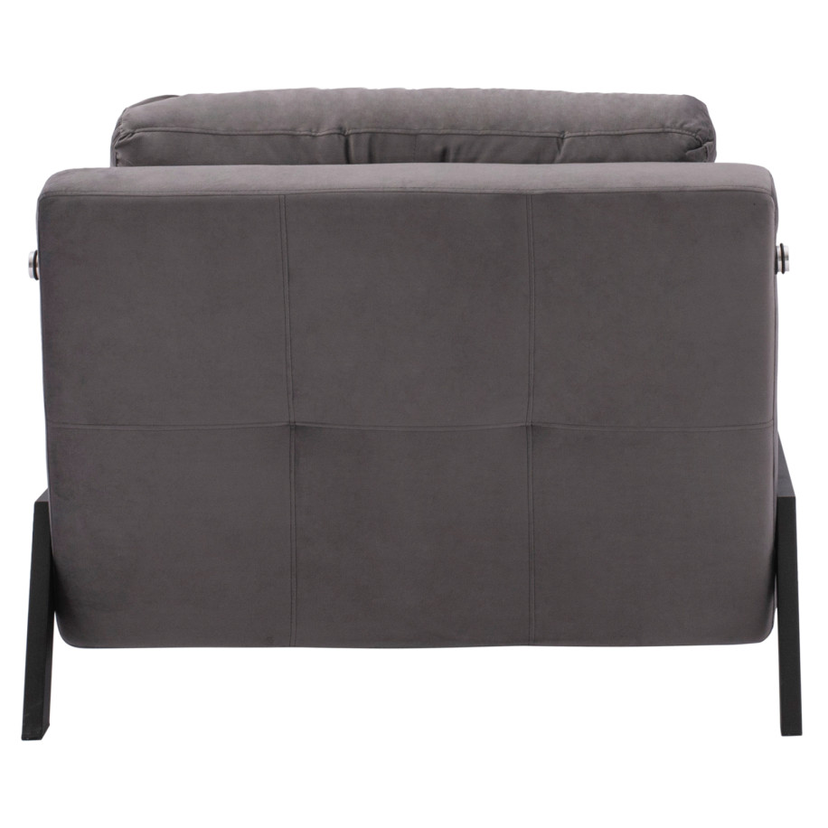 HM3078.11 Armchair Bed, velvet grey, 95x92x66cm