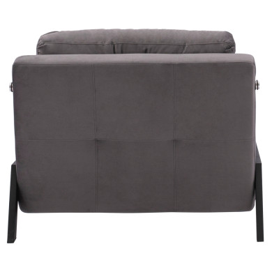 HM3078.11 Armchair Bed, velvet grey, 95x92x66cm