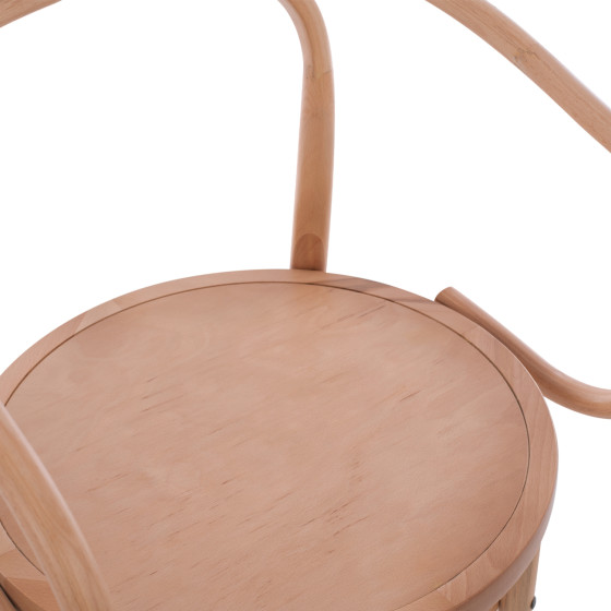 Wooden Armchair from beech wood in natural color HM8746.01 56x52x82cm