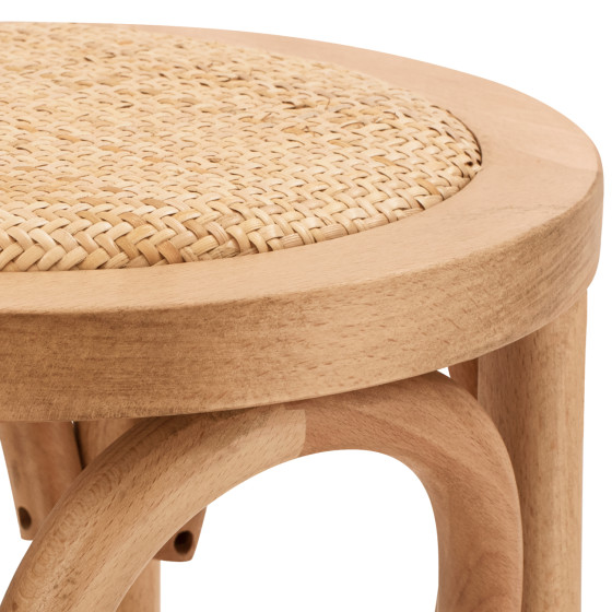 ΣΚΑΜΠΟ ΞΥΛΙΝΟ FAYE ΑΠΟ ΟΞΙΑ ΦΥΣΙΚΟ ΜΕ ΨΑΘΑ Φ36Χ70 HM8751.01 36x36x72 εκ.