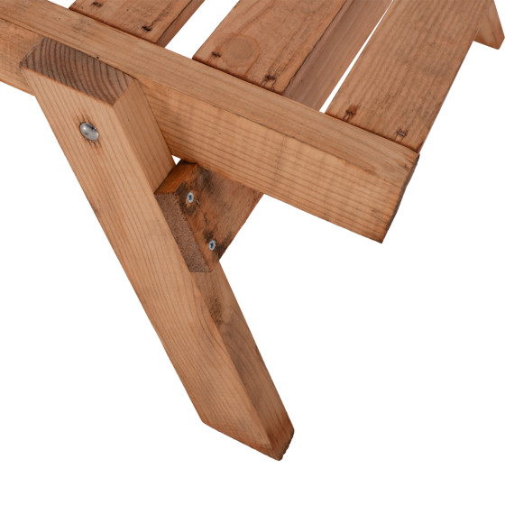 PROFESSIONAL SUNBED HM11431.03 FIR WOOD IN NATURAL SHADE 72x196x29-84H cm.