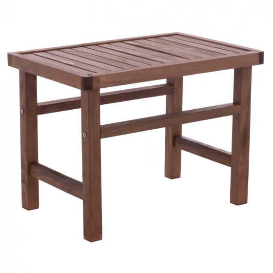 WOODEN TABLE-STOOL WALNUT 60Χ40X45Υ cm.