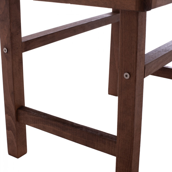 WOODEN TABLE-STOOL WALNUT 60Χ40X45Υ cm.