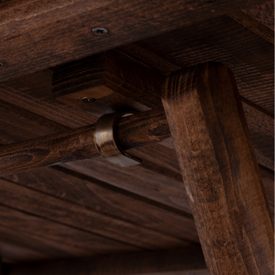 DIRECTOR'S TABLE LEMNOS OF SOLID BEECH WOOD IN WALNUT HM5652.01 101,5x63x75 cm.