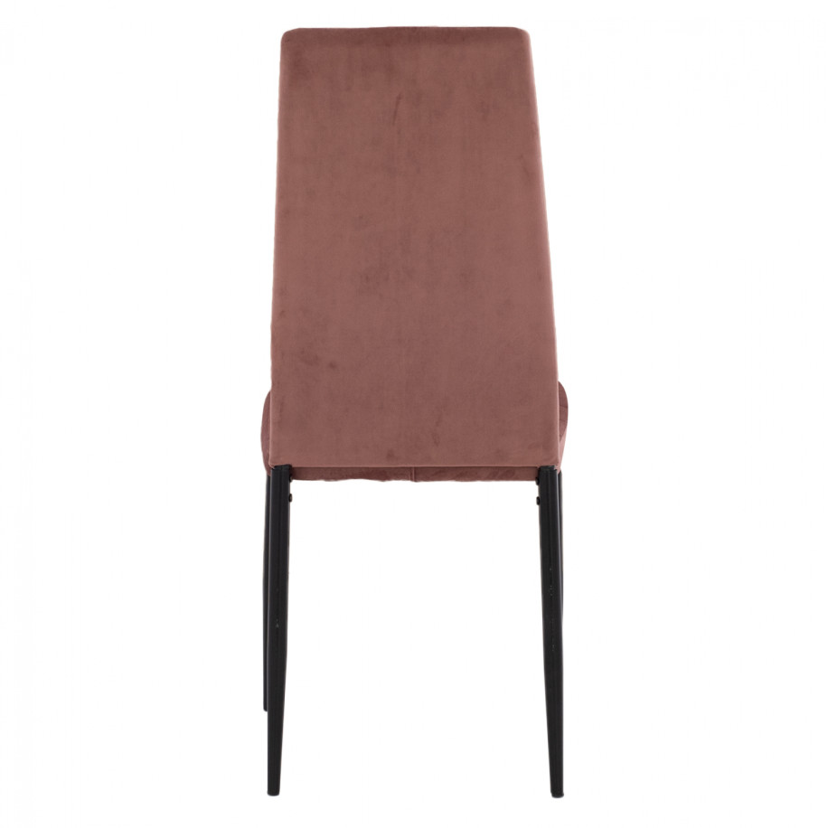 METAL CHAIR HM0037.32 DUSTY PINK VELVET WITH METAL FRAME K/D