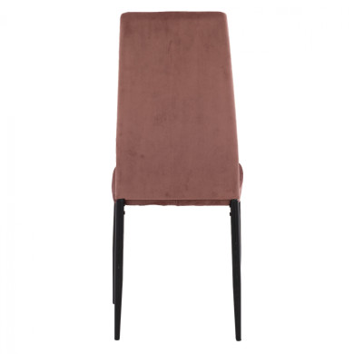 METAL CHAIR HM0037.32 DUSTY PINK VELVET WITH METAL FRAME K/D