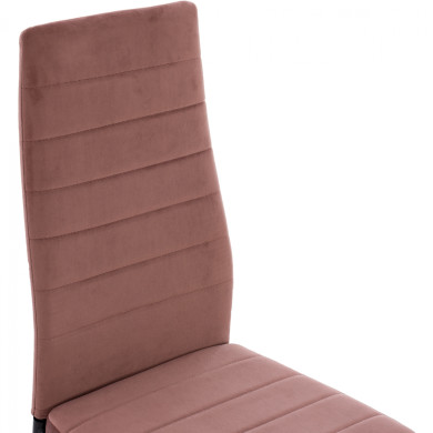 METAL CHAIR HM0037.32 DUSTY PINK VELVET WITH METAL FRAME K/D