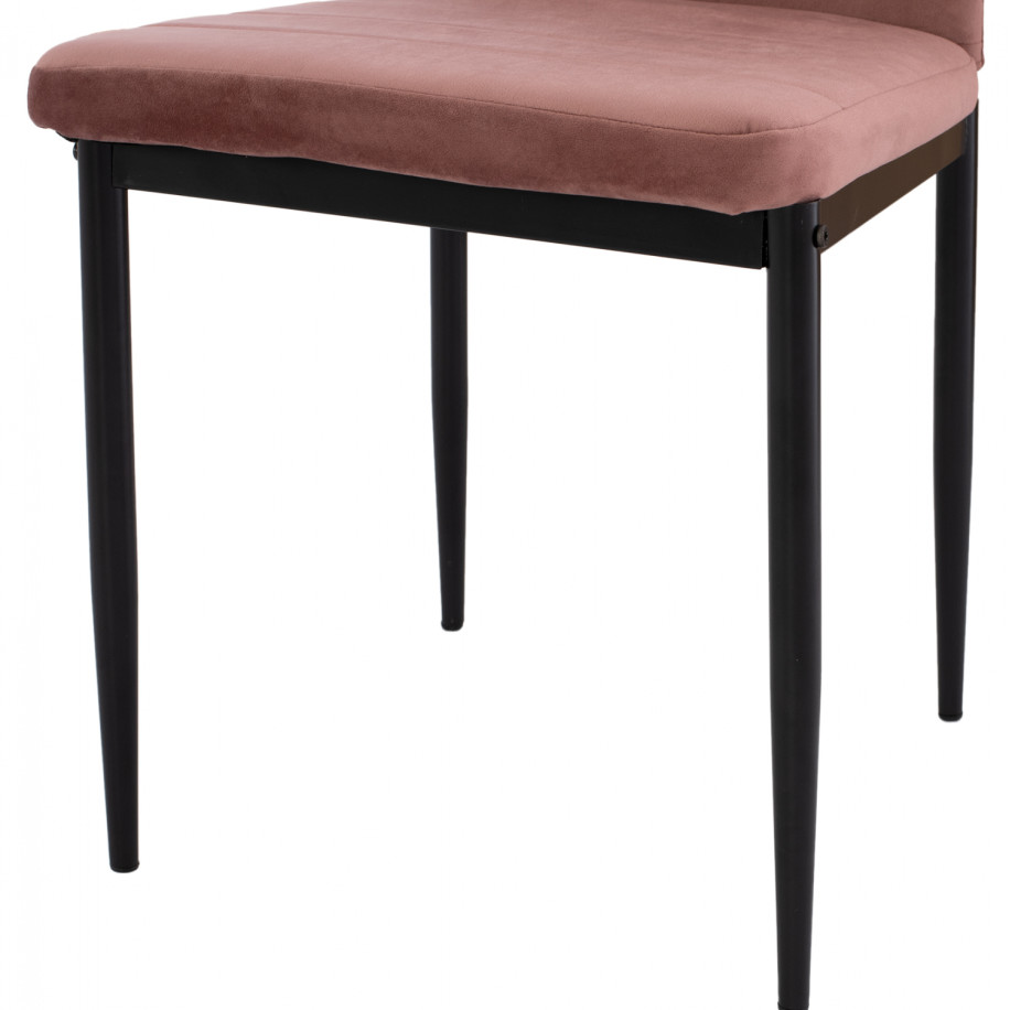 METAL CHAIR HM0037.32 DUSTY PINK VELVET WITH METAL FRAME K/D