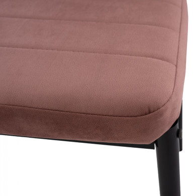 METAL CHAIR HM0037.32 DUSTY PINK VELVET WITH METAL FRAME K/D