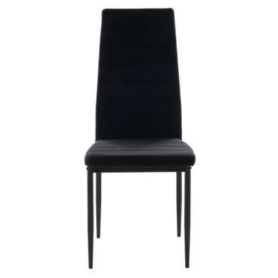 METAL CHAIR HM0037.34 BLACK VELVET WITH METAL FRAME K/D