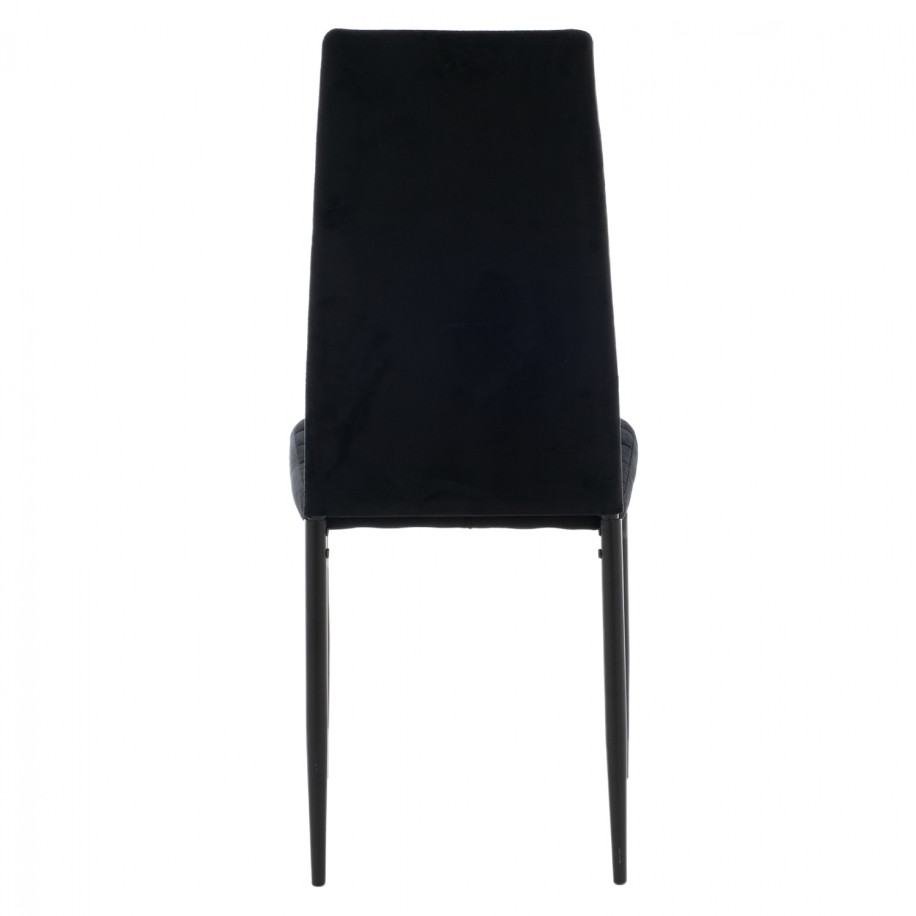 METAL CHAIR HM0037.34 BLACK VELVET WITH METAL FRAME K/D