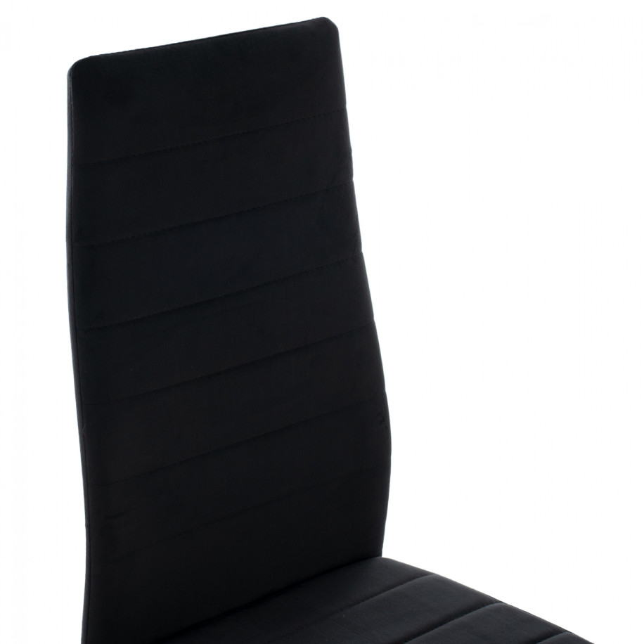METAL CHAIR HM0037.34 BLACK VELVET WITH METAL FRAME K/D