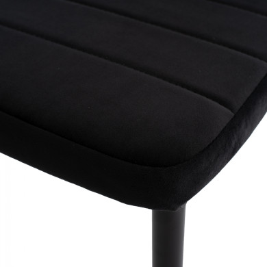 METAL CHAIR HM0037.34 BLACK VELVET WITH METAL FRAME K/D
