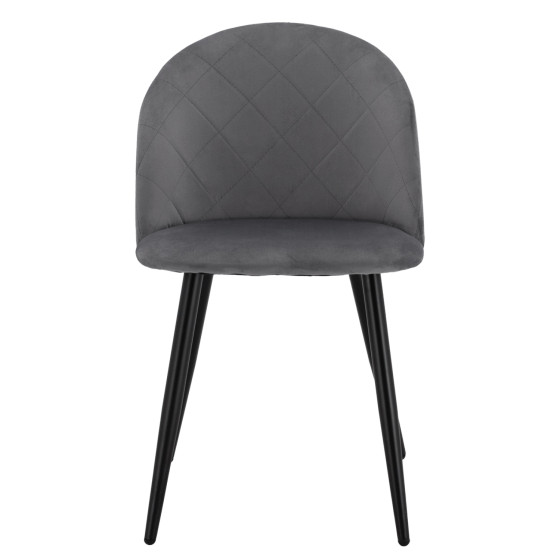 Dining Chair HM8731.11 with metallic legs & Grey velvet