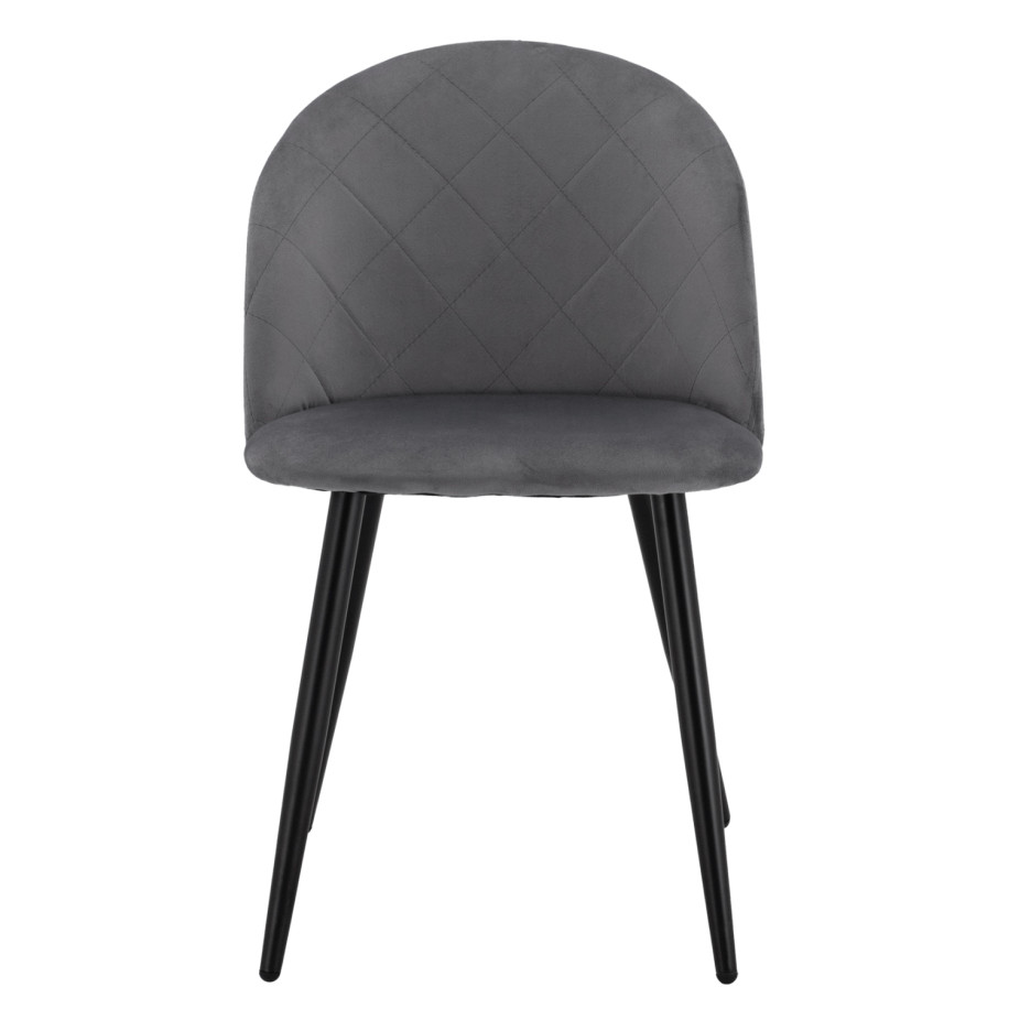 Dining Chair HM8731.11 with metallic legs & Grey velvet