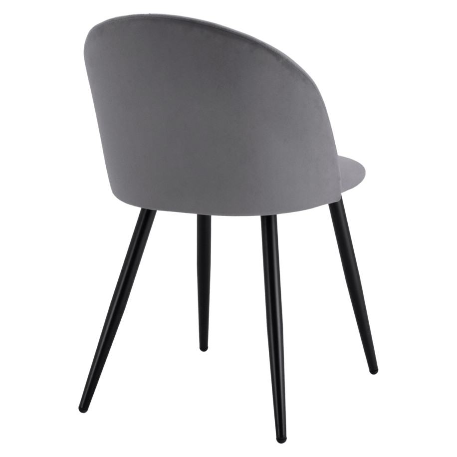 Dining Chair HM8731.11 with metallic legs & Grey velvet
