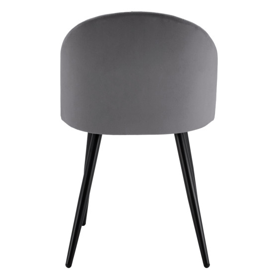 Dining Chair HM8731.11 with metallic legs & Grey velvet