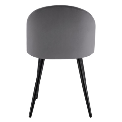 Dining Chair HM8731.11 with metallic legs & Grey velvet