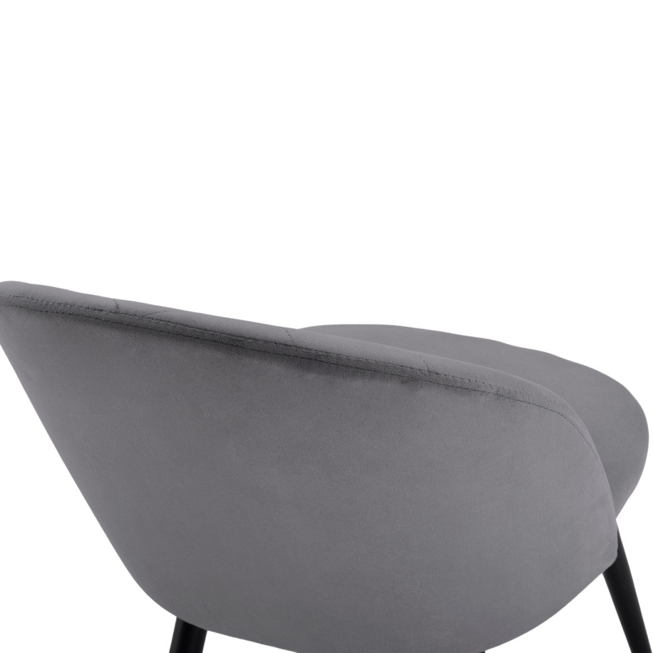Dining Chair HM8731.11 with metallic legs & Grey velvet