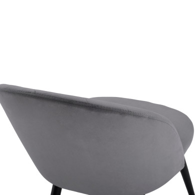 Dining Chair HM8731.11 with metallic legs & Grey velvet