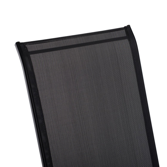 OUTDOOR ARMCHAIR LEON HM5000.03 BLACK METAL-BLACK TEXTILENE 55x77x95Hcm.