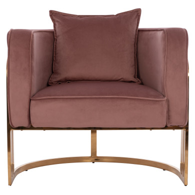 TIANA ARMCHAIR WITH GOLD METAL FRAME AND LOW BACK HM8738.02
