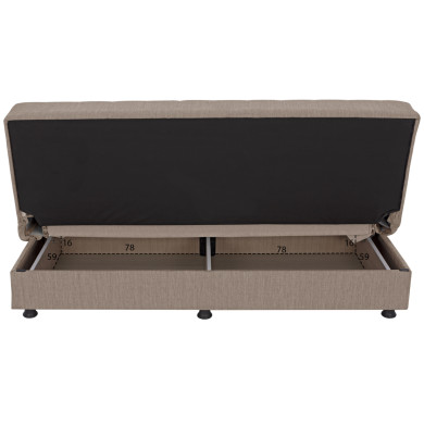 ΚΑΝΑΠΕΣ ΚΡΕΒΑΤΙ ANDRI ΤΡΙΘΕΣΙΟΣ ΜΠΕΖ HM3239.04 180x83x74Υ εκ.