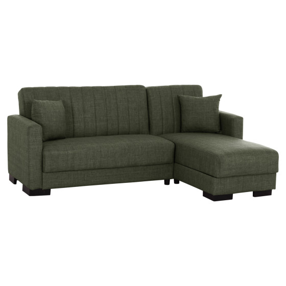 ΚΑΝΑΠΕΣ ΚΡΕΒΑΤΙ GHUFRAN ΓΩΝΙΑ ΑΝΑΣΤΡΕΨΙΜΗ DARK OLIVE ΜΕ ΑΠΟΘΗΚΕΤΙΚΟ ΧΩΡΟ HM3244.05 202x140x78Yεκ.