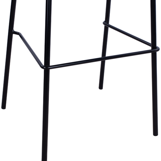 HM9298.10 bar stool, grey fabric, metal legs, 47x51x96