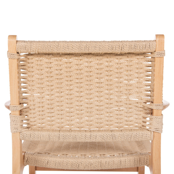 ARMCHAIR HM9331.01 IGNACIO INDOORS RUBBERWOOD ROPE SEAT 61x56x83Η