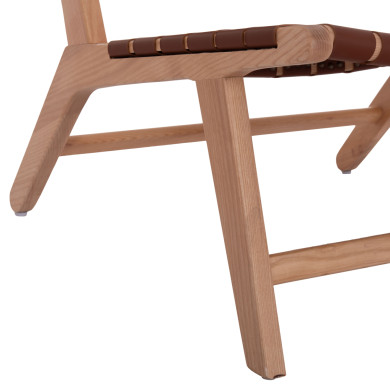 HM9326.01 ARMCHAIR FELIPE TOON WOOD PU knitted 67x70x75H