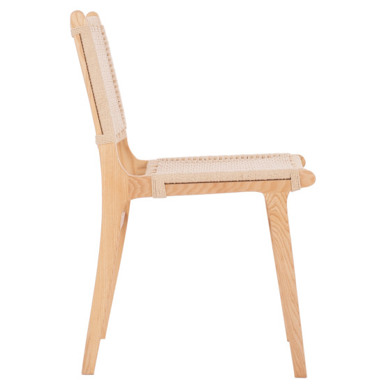 CHAIR HM9330.01 IGNACIO RUBBERWOOD KNITTED NATURAL ROPE 50X60X87H